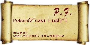 Pokoráczki Fidél névjegykártya